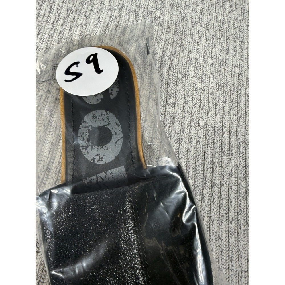 SORELSandals Women's Size 8.5 Ella Block Slide Black Leather Suede EVA Footbed - Picture 8 of 8